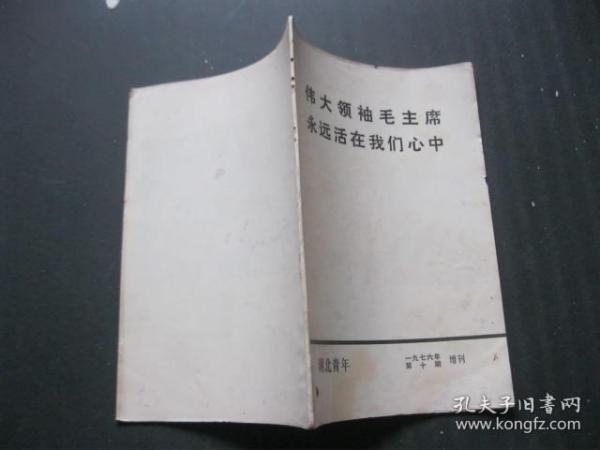 湖北青年1976年十期;伟大领袖毛主席永远活在我们心中