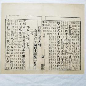 《诗经·小雅·桑扈之什》卷五之七十五,清代著名书庄“书业德”雕版印刷古籍散页