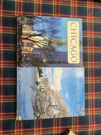 英文原版《芝加哥》CHICAGO A PICTORIAL SOUVENIR+《华盛顿：公园和历史》WASHINGTONN.D.C PARKS AND HISTORY