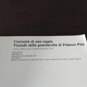 Curiosita Di Una Reggia. Vicende Della Guardaroba Di Palazzo Pitti（意大利语 原版）