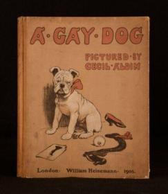 稀缺《A Gay Dogs》彩色插图版，1905年出版，