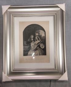 1860年左右原版铜板画   画框规格：  长38cm      宽33.1cm / 内部画页规格：长20.5cm     宽16.5cm  （17）