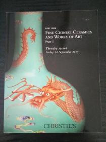 佳士得2013年9月19日 and 20日 纽约 Fine chinese ceramics and works of art