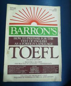 BARRON'S HAO TO PREPARE FOR THE TEST OF ENGLISH AS A FOREIGN LANGUAGETOEFL。