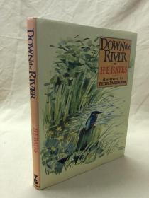 Partington水彩画插图版：Down the River  1987大开本布面精装带书衣，43幅水彩插图，精美绝伦.