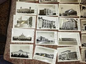 北京在建设中1949-1959 北京建筑风景史料图片尺寸10*6CM、24张全带原装小封套、北京国营人民图片社出品  约六零年代老照片