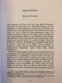 Philoponus: Corollaries on Place and Void with Simplicius: Against Philoponus on the Eternity of the World （进口原版。国内现货）