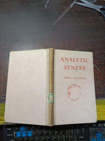 ANALYTIC SYNTAX  （外文原版）