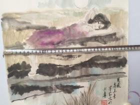 著名画家 韩原精品绘画一幅。