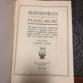 MASTERPIECES PIANO MUSIC（钢琴名曲270首）