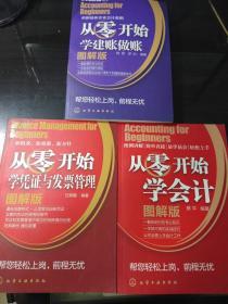 从零开始学会计+从零开始学凭证与发票管理+从零开始学建账做账：图解版（3册合售）--会计书籍 会计零基础教学 学会计从入门到精通.