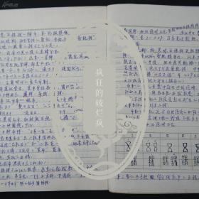 历任北大历史系·考古系·教授·俞伟超·1981年1月-6月考古讲座手搞·钢笔手书·佩有古器图案·密密麻麻的小字·大师的不拘一格的态度·从普通一个件物上由能体现·1000·15