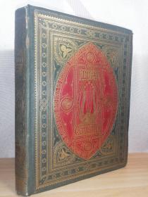 1864年Lyra Germanica: Hymns for the Sundays and Chief Festivals of the Christian Year. 《德语颂歌选》 双面满堂烫金浮雕装帧  三面刷金 插图版 23.7X18CM