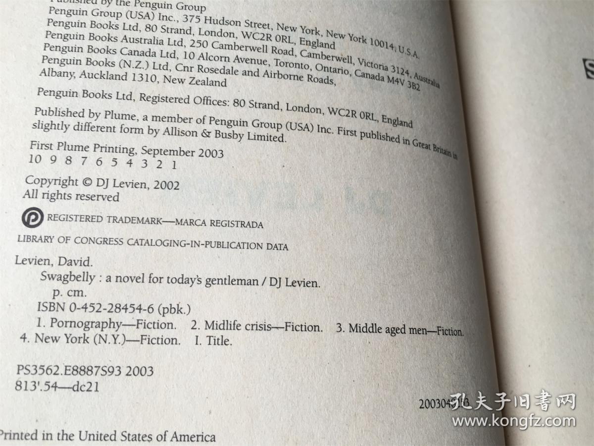 Swagbelly: a novel for today's gentleman （英语）