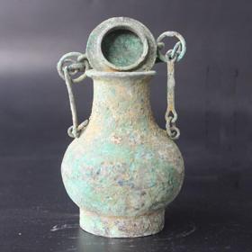 S384古玩杂项铜器器皿复古汉代器皿水葫芦