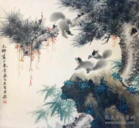 杨尧棠 1999年来浙江省天台县国清寺游玩时，在天台县留下的画作。此画作此幅大，画工精，仍杨先生的精心之作。