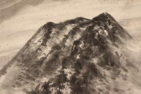 《水墨富士山》；日本回流字画 日本回流书画