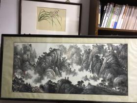 温州著名老画家戴仁先生山水100x43cm