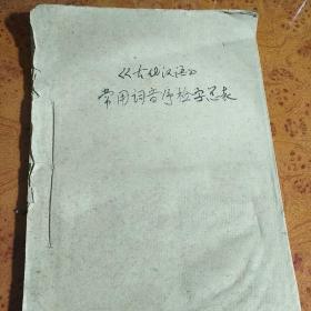 古代汉语常用词音序检字总表 16开油印本 附赠一本AppLE语言