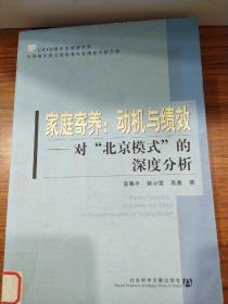 家庭寄养：动机与绩效：对“北京模式”的深度分析——中国青年政治学院青年发展研究院文库