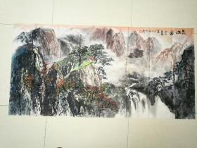 中国当代著名书画家戴卫《泰山图》