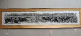 唐代石刻艺术之杰作，双凤双狮图，长145+20cm