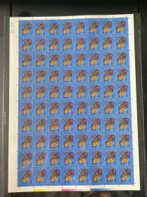 T107第一轮生肖邮票虎年大版1986年整版挺版原胶全新全品邮局真品（34484）