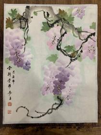 爱新觉罗梦玉国画 紫藤