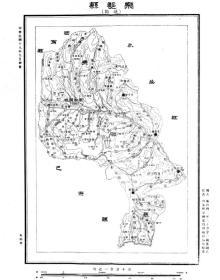 【提供资料信息服务】民国十八年，青海海东乐都县老地图。图题为《乐都县》（原图高清复制）乐都县地图、乐都老地图、乐都地图、碾伯老地图、碾伯县老地图、乐都区老地图。全图山川、道路、等高线、村庄标注绘制详细。乐都县地理地名历史变迁重要史料。裱框以后，风貌佳。