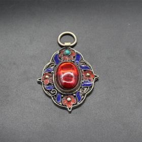 S838玩杂项收藏红宝石耳环耳坠铜耳环单个价格