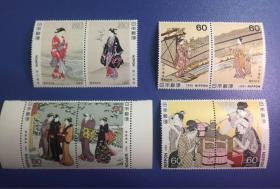 日本趣味周刊邮票4套1980年-1983年。