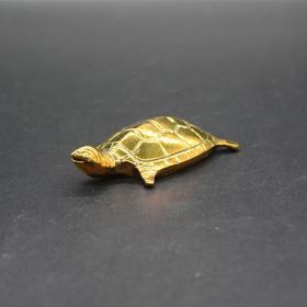 S829古玩杂项收藏仿古黄金龟摆件工艺品摆件铜龟摆件