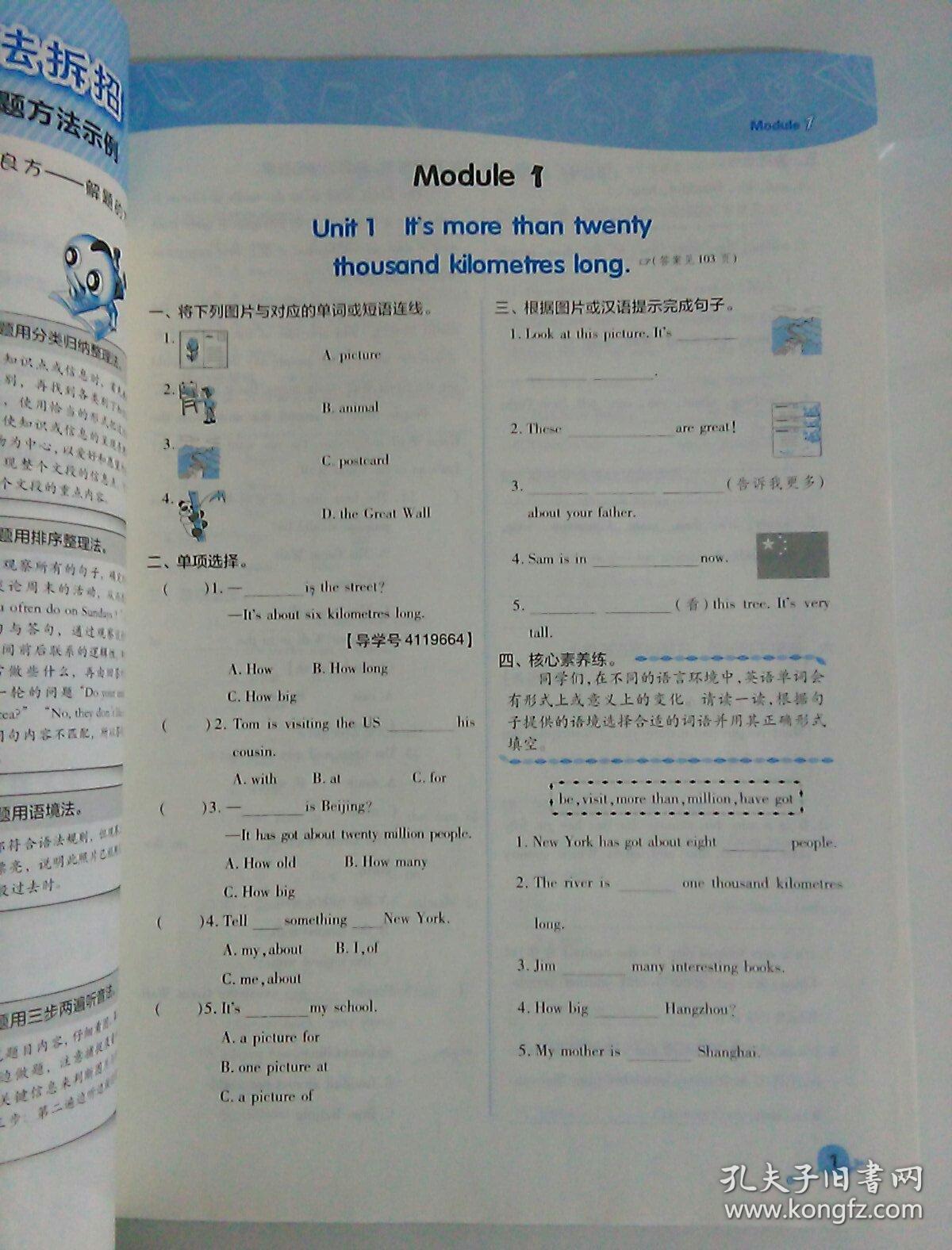 典中点  英语 六年级 上册 外研版 三起点(无笔记,附活页卷,有答案)