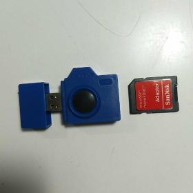 读卡器一个+一个大卡 照相机式样 5*3.5*1.1㎝