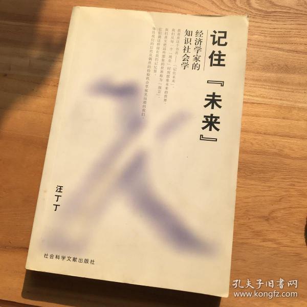 汪丁丁著《记住未来：经济学家的知识社会学》