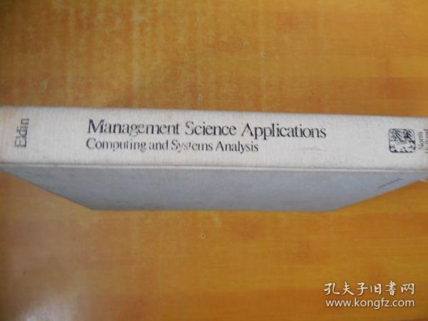 MANAGEMENT SCIENCE APPLICATIONS COMPUTING AND SYSTEMS ANALYSIS 管理科学应用计算与系统分析【英文原版 书名以图为准】16开精装