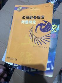 公司财务报告问题研究——厦门大学南强丛书