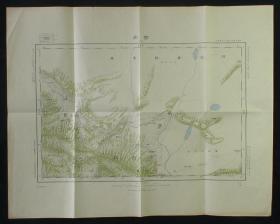 1910年（宣统2年）清代老地图！《甘州-张掖》（东亚舆地图 百万分之一精密地图！清国甘肃省：甘州-张掖、凉州-武威、丹山、永昌、镇番-民勤、腾格里沙漠、阿拉善额鲁特-阿拉善！加盖：大日本帝国陆地测量部钢印！）好品相！珍稀 清代老地图！