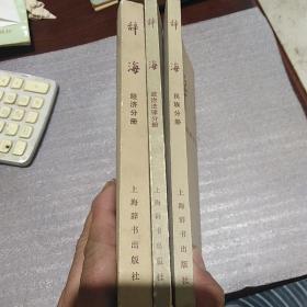 辞海政治法律分册经济分册民族分册  3本合同