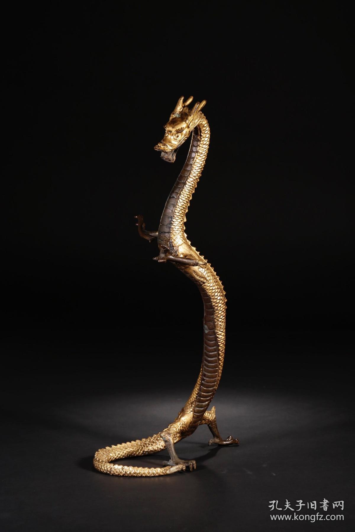 铜鎏金立龙摆件