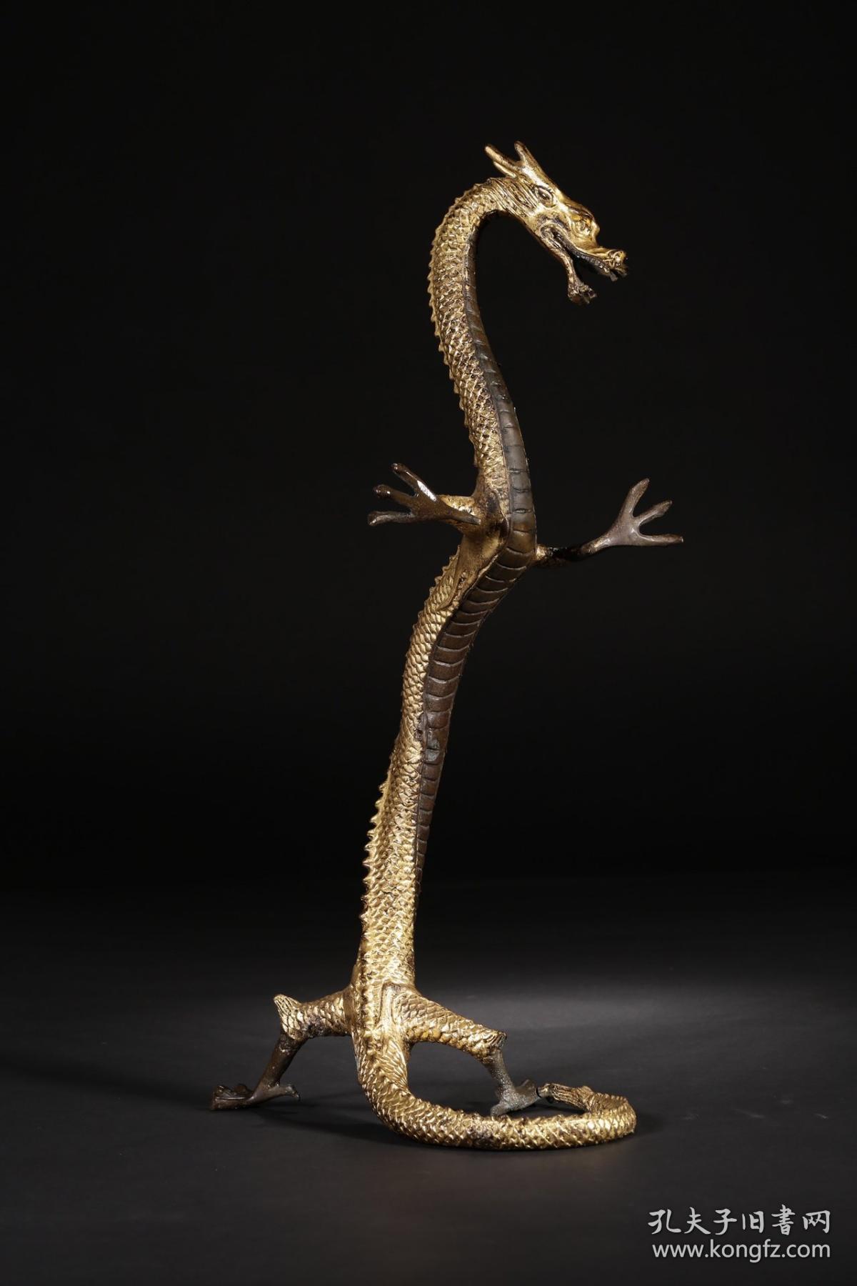 铜鎏金立龙摆件