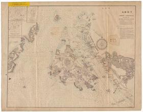 0105古地图1892 厦门内港、圆通港、鼓浪屿详图。纸本大小77.08*97.6厘米。宣纸原色微喷印制