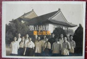 老照片：1955年——成都——四川大学中文系甲班支部全体同志：麻子、猫儿、陈植根、嘟嘟、唐生活（唐玉清）、小子、芋头、萧源锦（重庆垫江人，南充师范学院中文系教授）、闵宝（闵家炜）、许世平、朱愚仙、何元伦、杨业瑞（湖北麻城人，重庆市巴蜀中学高中毕业，后调南充师范学院、四川师范学院工作）、冷小鬼（冷娄明），看背题【重庆垫江人，四川大学中文系毕业、南充师范学院中文系教授——萧源锦系列】