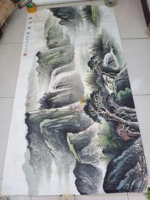 广西著名山水画家张新民作品16平尺保真