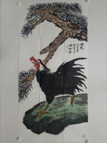 保真书画，潘锡林四尺整纸国画《雄风》一幅，中国人民大学艺术学院潘锡林花鸟画工作室导师，安庆师范大学美术学院特聘教授，滁州市美协副主席，北京潘锡林美术馆馆长