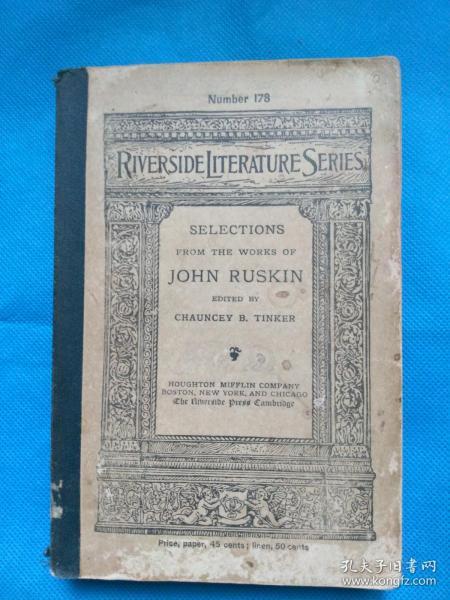 Selections from the Works of John Ruskin 约翰·拉斯金作品选 英文原版 老版本