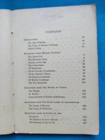 Selections from the Works of John Ruskin 约翰·拉斯金作品选 英文原版 老版本