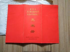 武汉市见义勇为维护治安先进分子表彰大会光荣册(1993年)见书影及描述