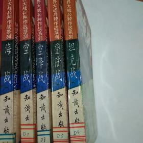 第二次世界大战兵种作战系列
海战空战空降战登陆战坦克战
五本合售