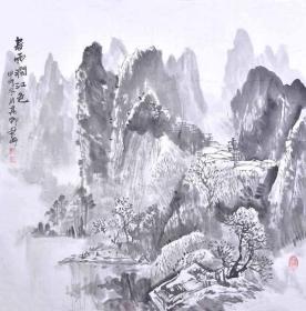 四尺斗方画芯山水 行其野 绘